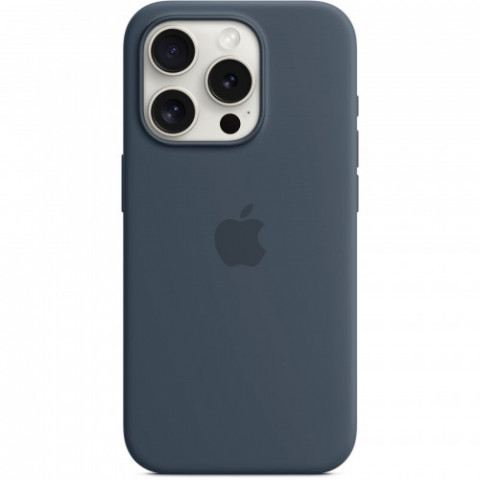 Чохол-накладка Apple Silicone Case with MagSafe для Apple iPhone 15 Pro Storm Blue (MT1D3)