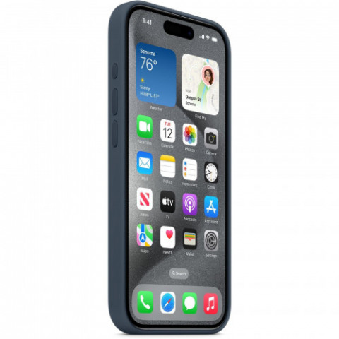 Чохол-накладка Apple Silicone Case with MagSafe для Apple iPhone 15 Pro Storm Blue (MT1D3)
