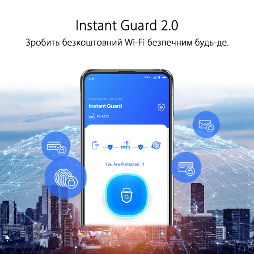 Бездротовий маршрутизатор Asus RT-AX52 (90IG08T0-MO3H00)