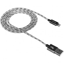 Кабель Lightning Canyon USB/Apple Lightning Silver 1m (CNE-CFI3DG)