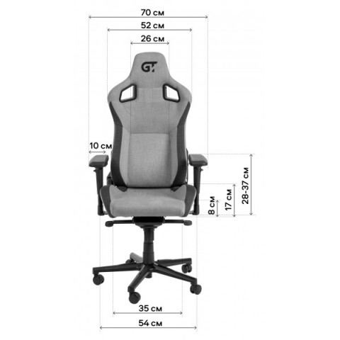 Геймерське крісло GT Racer X-8005 Dark Gray/Black Suede