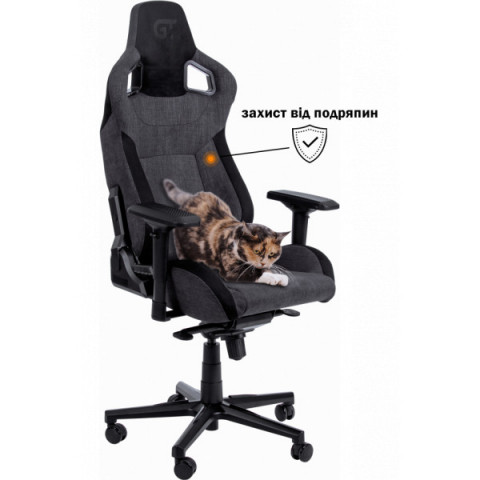 Геймерське крісло GT Racer X-8005 Dark Gray/Black Suede