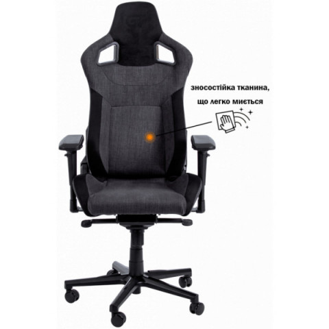 Геймерське крісло GT Racer X-8005 Dark Gray/Black Suede