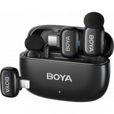 Бездротовий петличний мікрофон Boya mini 2-01 Type-C/Lightning Black