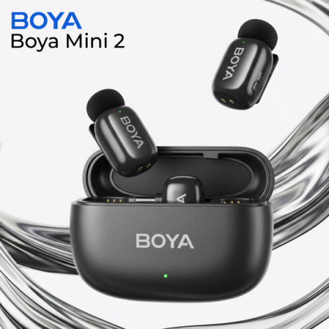 Бездротовий петличний мікрофон Boya mini 2-01 Type-C/Lightning Black Купити в Україні