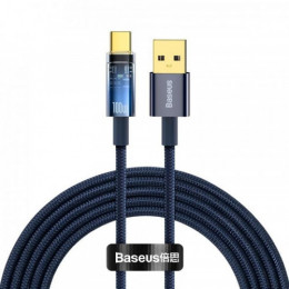 Кабель Baseus Explorer USB-USB Type-C, 5A, 100W, 2м Blue (CATS000303)