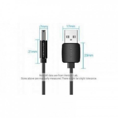 Кабель Vention USB-DC 3.5mm, 0.5m, Black (CEXBD)