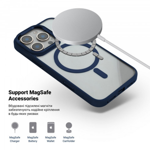 Чохол ArmorStandart Unit MagSafe для Apple iPhone 16 Pro Dark Blue (ARM78711)