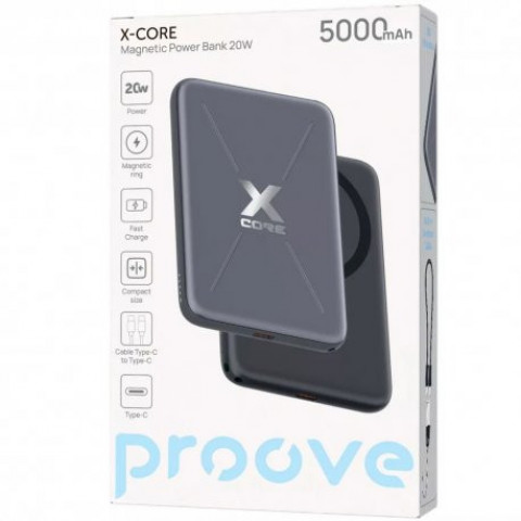 Зовнішній акумулятор Proove X-Core 5000mAh 20W Gray (PNXC20010003)