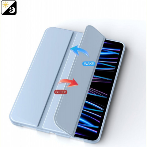 Чохол-книжка BeCover Tri Fold Soft TPU Silicone для Apple iPad Pro 11" M4 2024 Light Blue (711748)