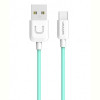 Кабель Usams US-SJ099 USB - USB Type-C, 1 м, Cyan (TCUSBXD03)