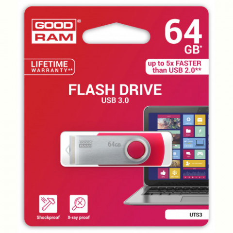 Флеш-накопичувач USB3.2 64GB Goodram UTS3 (Twister) Black (UTS3-0640K0R11)
