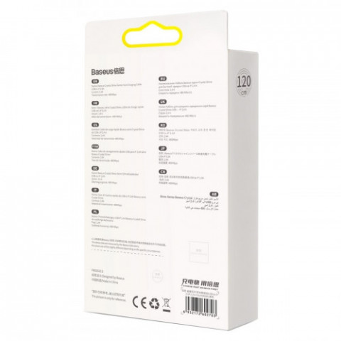 Кабель Baseus Crystal Shine USB - Lightning (M/M), 2.4A, 2 м Purple (CAJY000105)