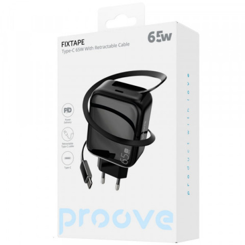 МЗП Proove Fixtape GaN Type-C 65W black Купити в Україні