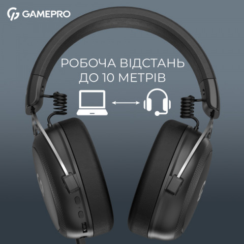 Бездротова ігрова гарнітура Gamepro Asgard Skald (HSW160B) 4-Mode Купити в Україні