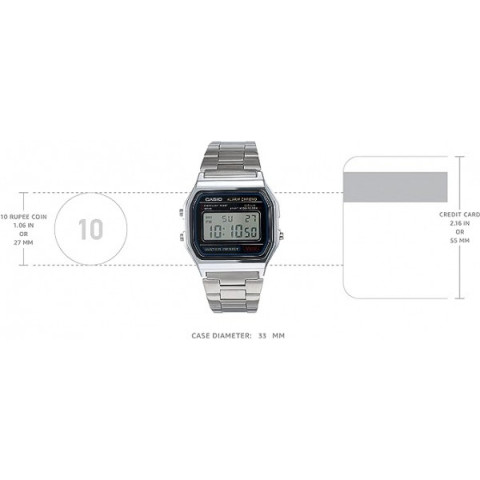 Чоловічий годинник Casio A158WA-1DF