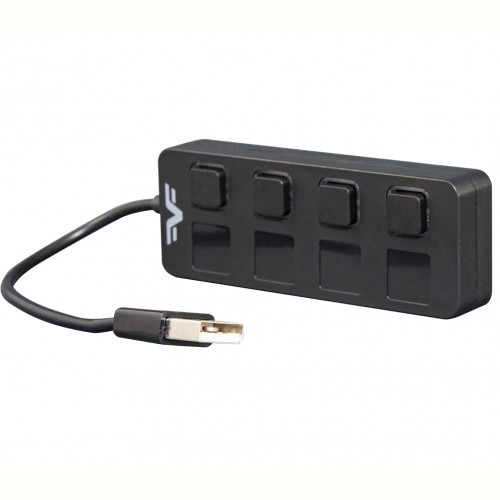 Концентратор USB 2.0 Frime 4хUSB2.0 Black (FH-20010)