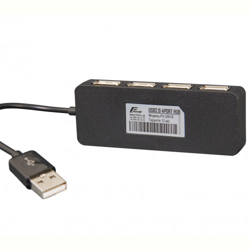 Концентратор USB 2.0 Frime 4хUSB2.0 Black (FH-20010)