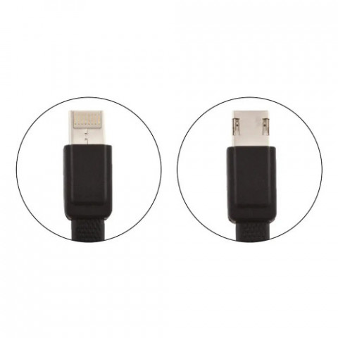 Кабель WK WDC-009 M&S Lightning/microUSB, 1м Black (2000700004696)