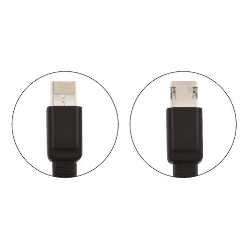 Кабель WK WDC-009 M&S Lightning/microUSB, 1м Black (2000700004696)