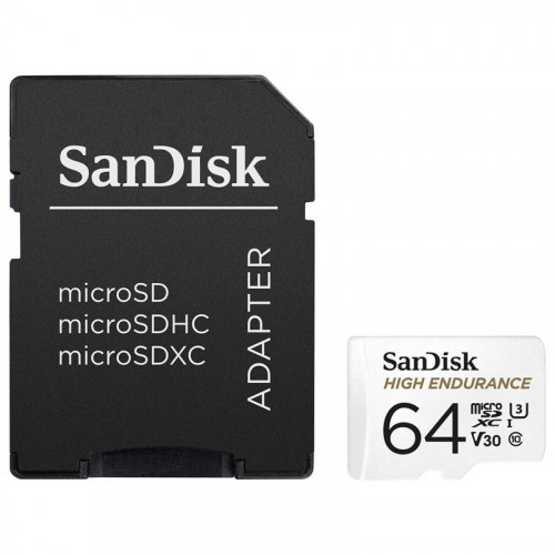 Карта пам`ятi MicroSDXC 64GB UHS-I/U3 Class 10 SanDisk High Endurance R100/W40MB/s + SD-adapter (SDSQQNR-064G-GN6IA)