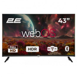 Телевізор 43" 2E LED FHD 60Hz Smart WebOS Black