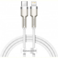 Кабель Baseus Cafule Metal USB-C - Lightning (M/M), 1 м White (6953156202078)