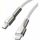 Кабель Baseus Cafule Metal USB-C - Lightning (M/M), 1 м White (6953156202078)