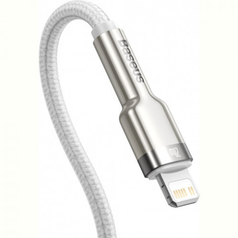 Кабель Baseus Cafule Metal USB-C - Lightning (M/M), 1 м White (6953156202078)