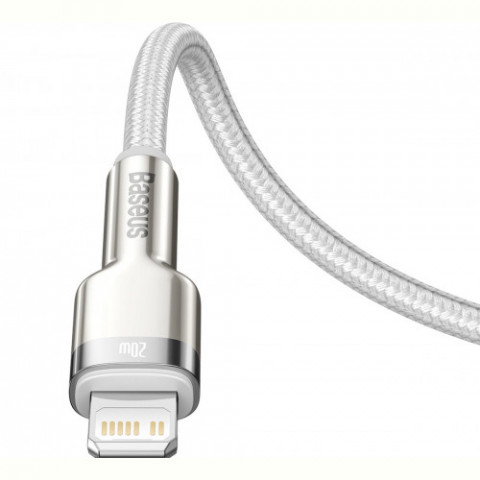 Кабель Baseus Cafule Metal USB-C - Lightning (M/M), 1 м White (6953156202078)