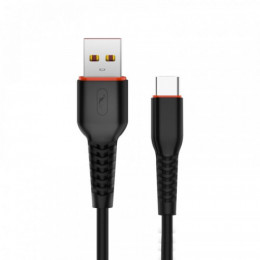 Кабель SkyDolphin S54T Soft USB - Type-C 1м, Black (USB-000430)