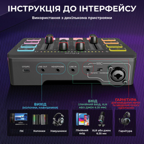 Набір для аудіозапису Fifine KS5 Купити в Україні
