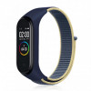 Ремінець BeCover Nylon Style для Xiaomi Mi Smart Band 5/Mi Smart Band 6 Deep Blue/Sand (705422)