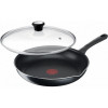 Сковорода з кришкою Tefal Day by Day, 24см, з кришкою, алюміній, бакеліт, скло, чорний