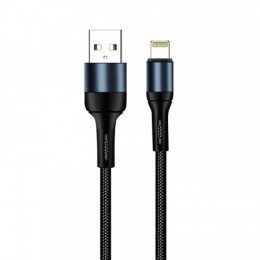 Кабель ColorWay USB-Lightning, nylon, 2.4А, 1м, Black (CW-CBUL045-BK)