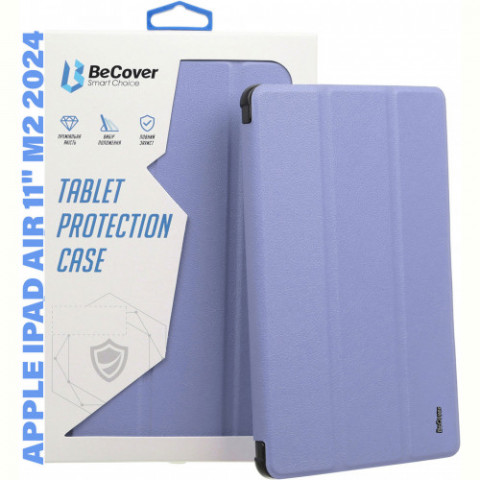 Чохол BeCover Tri Fold Soft TPU з кріпленням Apple Pencil для Apple iPad Air 11" M2 2024 Purple (711404)