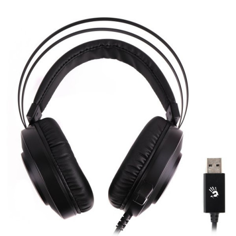 Гарнітура ігрова Bloody G521 з підсвічуванням, USB, колір чорний
