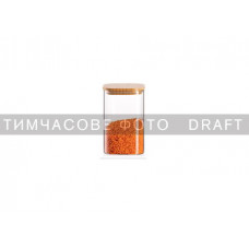 Банка для зберігання ARDESTO Midori 700мл, скло, бамбук, квадратна, прозорий