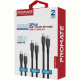 Комплект кабелів Promate USB Type-C - USB Type-C (M/M), 3A, 60W, 0.3 м, 1.2 м, 2 м Black (cablekit-cc.black)