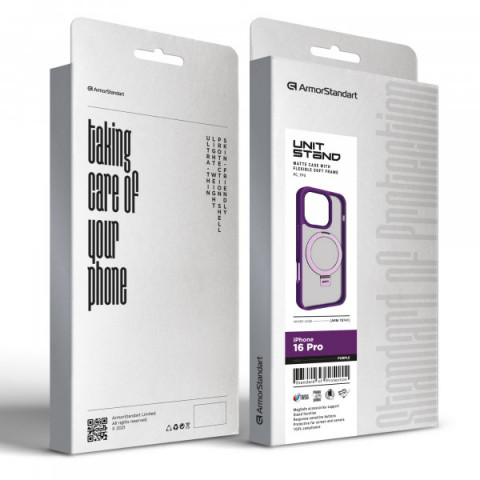 Чохол ArmorStandart Unit Stand для Apple iPhone 16 Pro Purple (ARM78741)