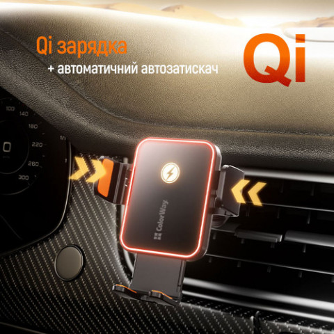 Бездротовий зарядний пристрій СolorWay Ultra-mini 15W Black (CW-CHAW069Q-BK)