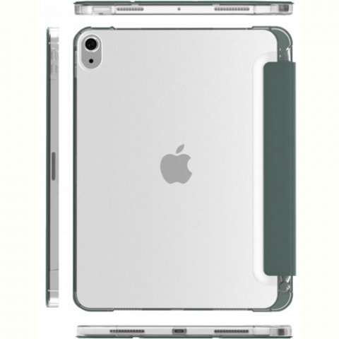 Чохол-книжка BeCover Soft Edge з кріпленням Apple Pencil для Apple iPad Air 11" M4 2026 Dark Green (715262)