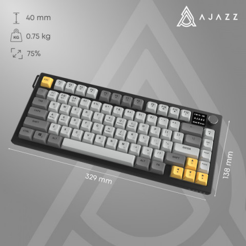 Бездротова мембранна клавіатура Ajazz AF82 (AF82-BW) Купити в Україні