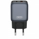 Мережевий зарядний пристрій XO L154 (1USB-С, 1USB, 3А) PD, QC 3.0 Black (L154.black)