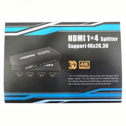 Розгалужувач (спліттер) Atcom (15190) HDMI 4 порти, підтримка UHD 4K