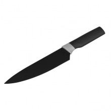 Кухонний ніж кухарський Ardesto Black Mars, 20см, нержавіюча сталь, пластик, чорний