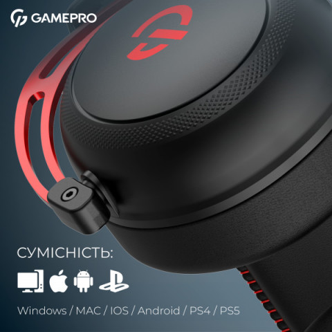 Бездротова ігрова гарнітура GamePro Asgard Skald (HS850BR) Купити в Україні