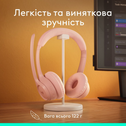 Bluetooth-гарнітура Logitech Zone 300 Wireless Rose (981-001412)