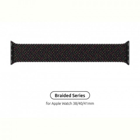 Ремінець Armorstandart Braided Solo Loop для Apple Watch 38mm/40mm/41mm Black Unity Size 6 (144 mm) (ARM64896)