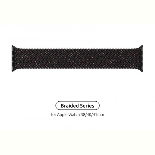 Ремінець Armorstandart Braided Solo Loop для Apple Watch 38mm/40mm/41mm Black Unity Size 6 (144 mm) (ARM64896)
